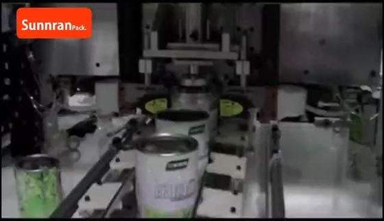 Kaleng Bulat Kecil Dapat Membuat Mesin 35CPM Otomatis Untuk Kaleng Cat 1L